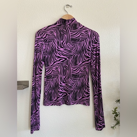 Andamane zebra mock neck long sleeve top - Picture 6 of 7